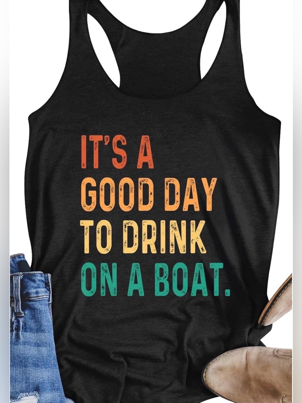 It's A Good Day To Drink On A Boat Cruise Vacation Summer Beach Tank Top Medium